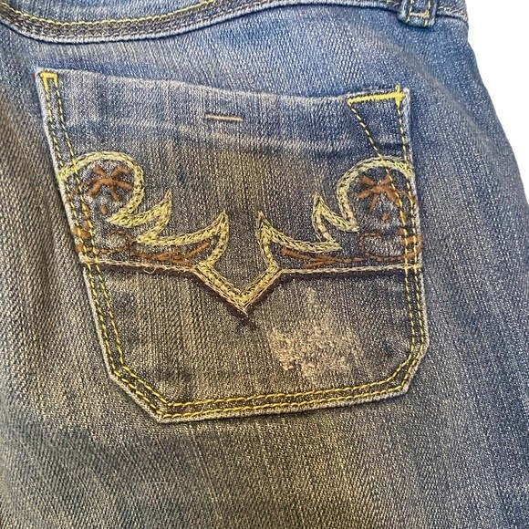 Y2K Diesel Size 6 Bootcut Jean Green Embroidery Pockets‎ Coastal Cowgirl Western - Picture 12 of 12